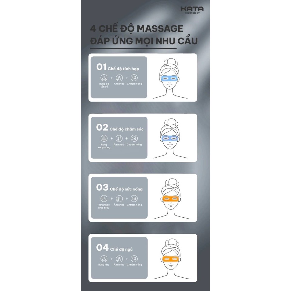 4 chế độ massage linh hoạt