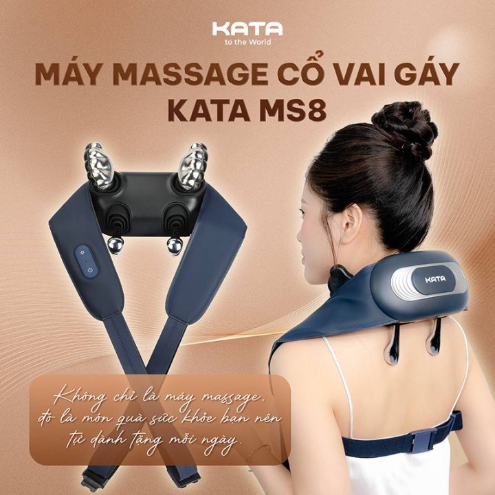 Thư giãn ngay tại nhà với KATA MS8 – chiếc máy massage giúp xua tan mệt mỏi, mang lại cảm giác nhẹ nhàng và sảng khoái.