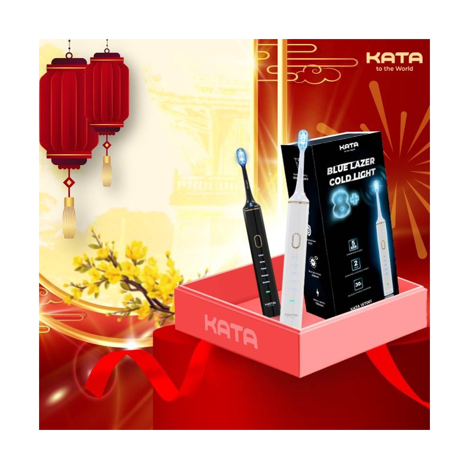 Bộ đôi bàn chải điện KATA WT001 làm sạch răng hiệu quả