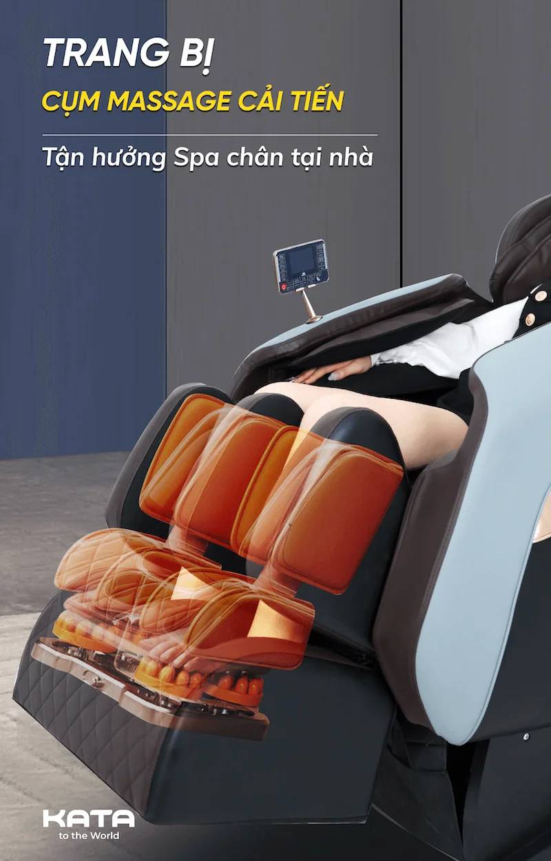 KATA MC02 được trang bị cụm massage chân cải tiến 
