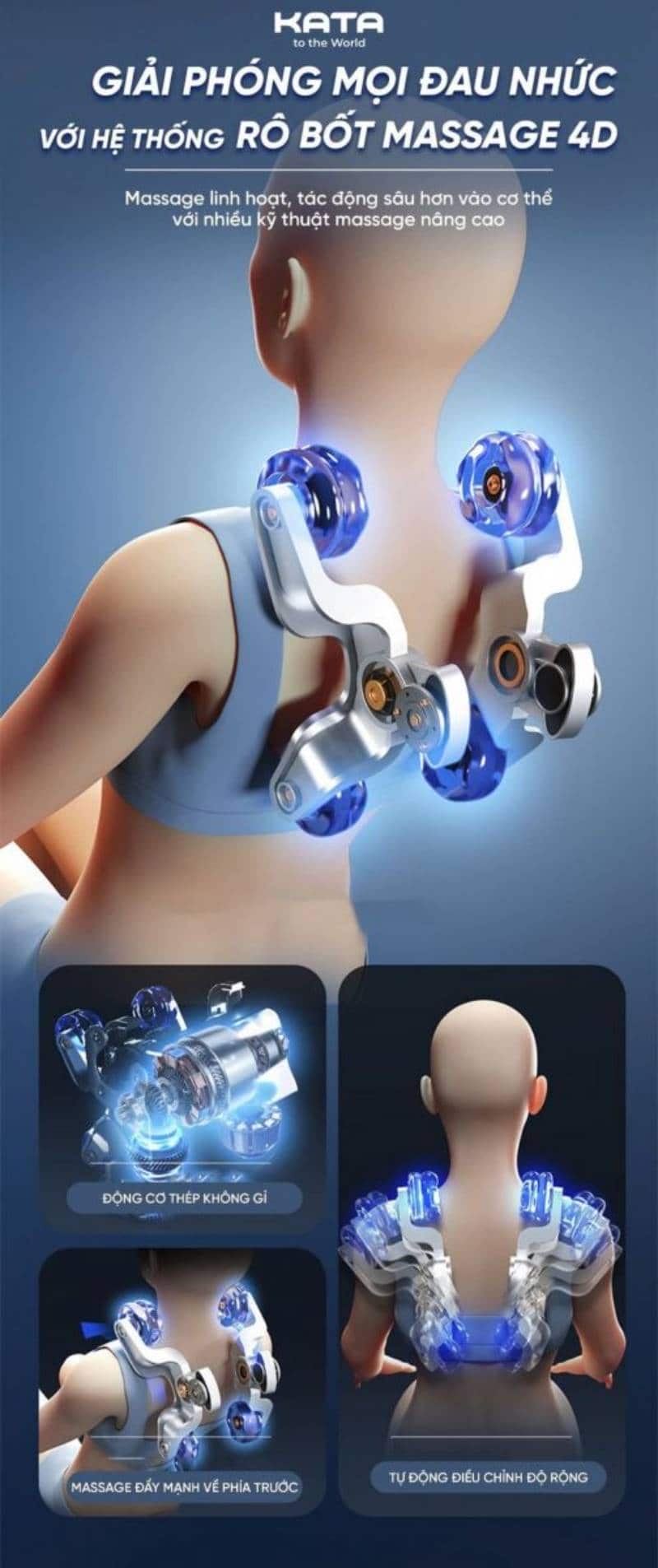 Hệ thống túi kép massage toàn thân