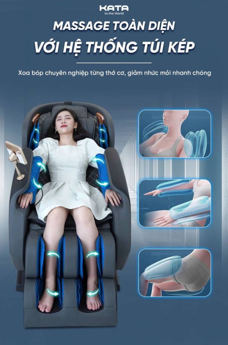 Hệ thống túi kép massage toàn thân