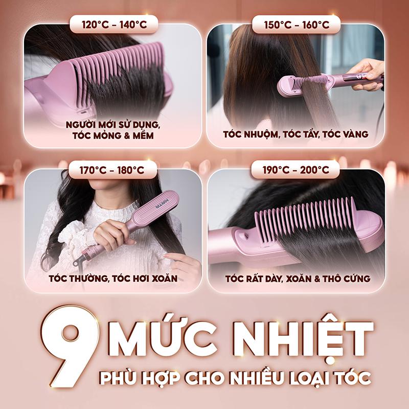 9 mức nhiệt linh hoạt của KATA Miro G2 phù hợp với nhiều kiểu tóc