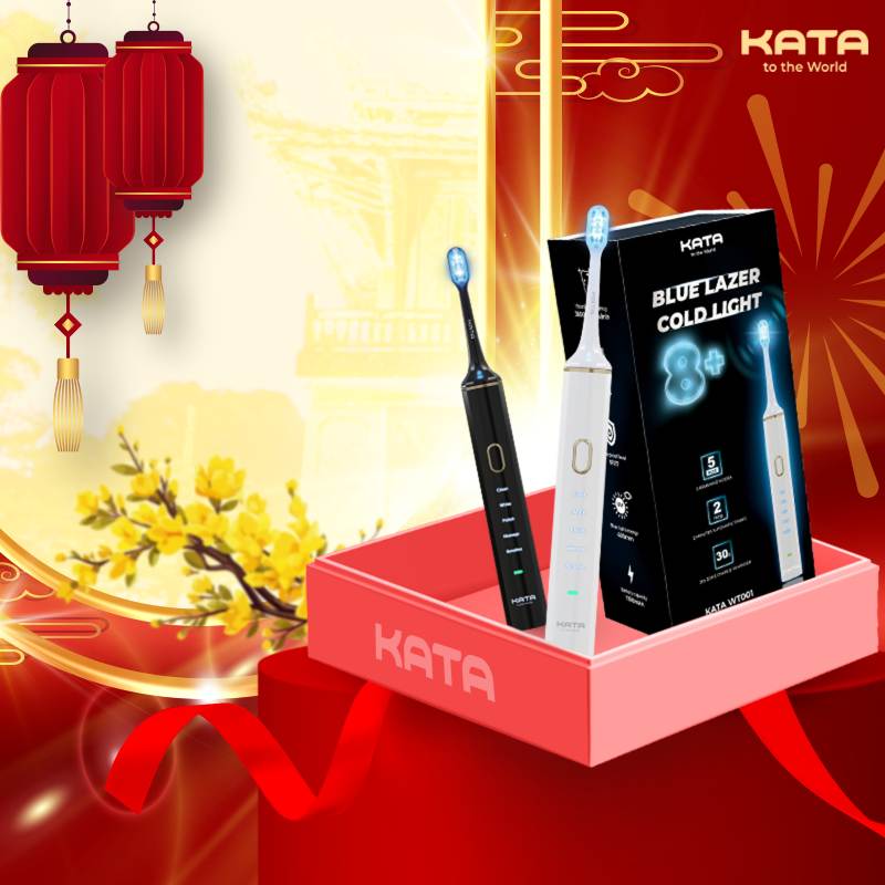 Bộ đôi bàn chải điện KATA WT001 làm sạch răng hiệu quả