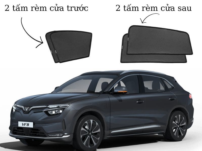 Cách lắp rèm che nắng ô tô Vinfast VF8