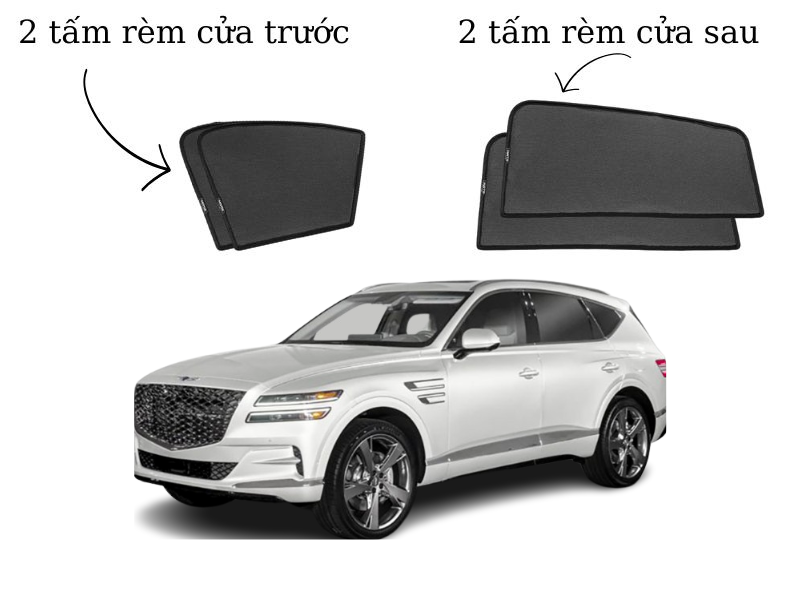Vị trí lắp đặt rèm che nắng ô tô Hyundai i10