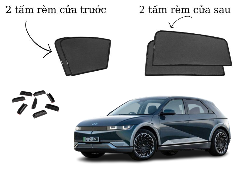 Vị trí lắp đặt rèm KATA và miếng dán cố định rèm 