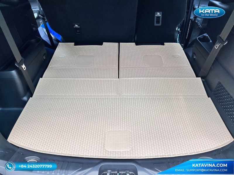 Thảm Ford Everest 2023 Pro 3D lót cốp và ốp lưng màu be