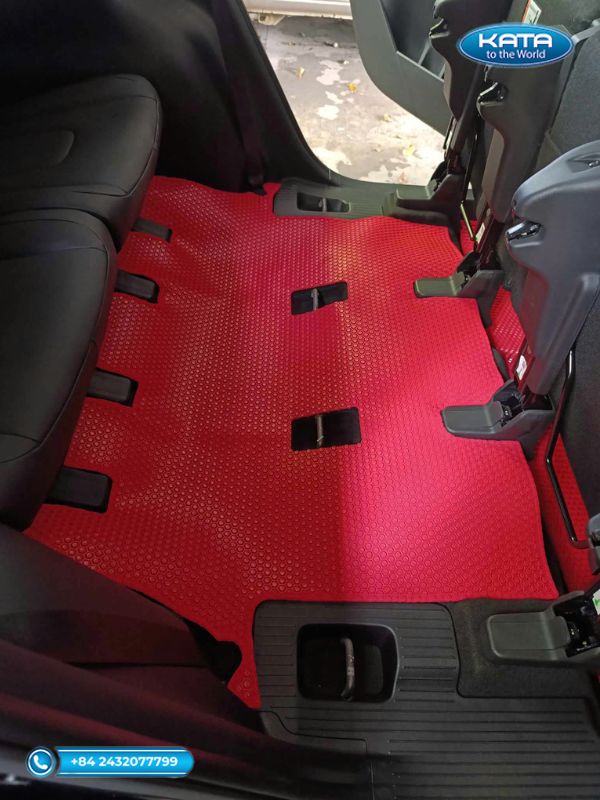 Thảm lót sàn ô tô Hyundai Stargazer X 2024 màu đỏ ghế hàng 3