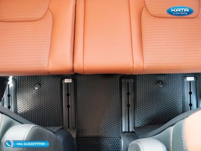 Thảm lót sàn ô tô Kia Carnival 2024 màu đen ghế hàng 3