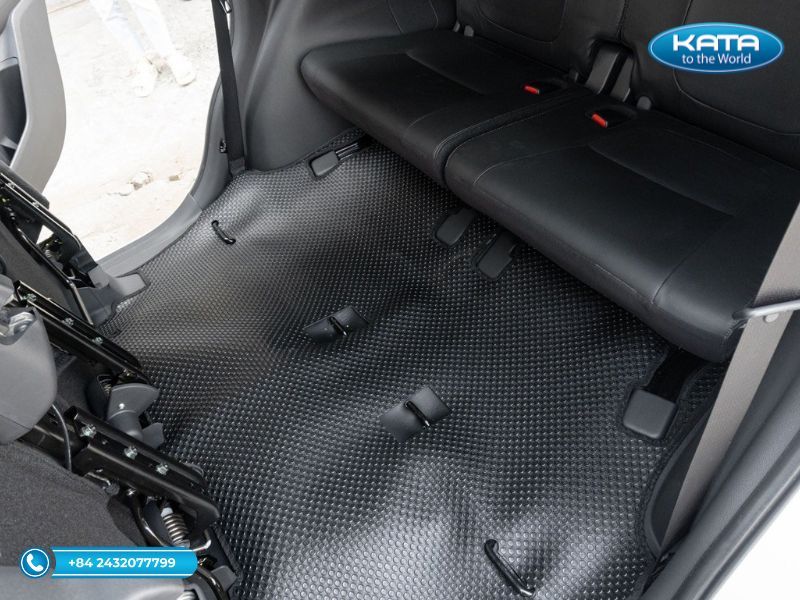 Thảm lót sàn ô tô Mitsubishi Xpander AT Premium 2024 màu đen ghế hàng 3