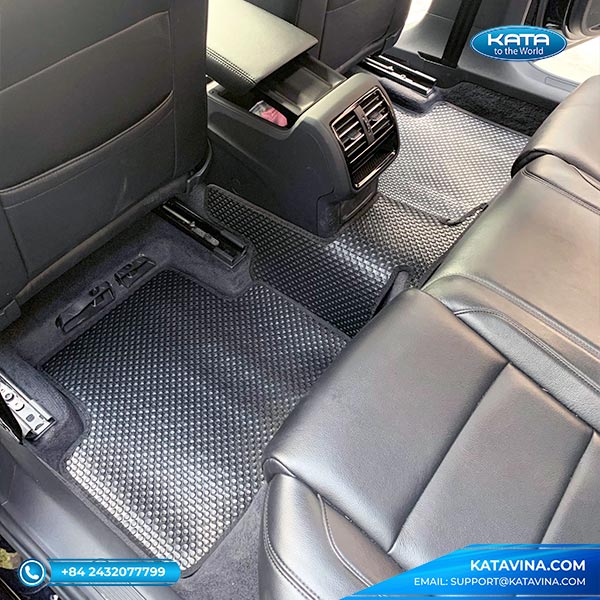 Thảm lót sàn ô tô Volkswagen Teramont 2024 màu đen ghế hàng 2