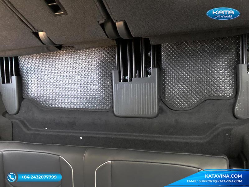 Thảm lót sàn ô tô Volkswagen Teramont 2024 màu đen ghế hàng 3