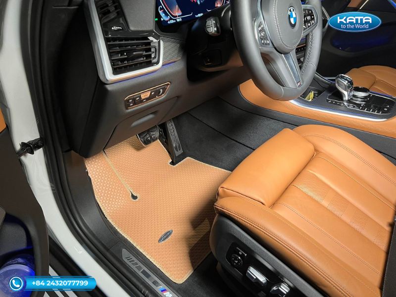  Thảm lót sàn ô tô BMW X5 2024 màu da bò ghế lái 